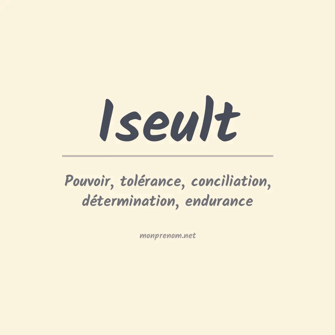Signification du prénom Iseult