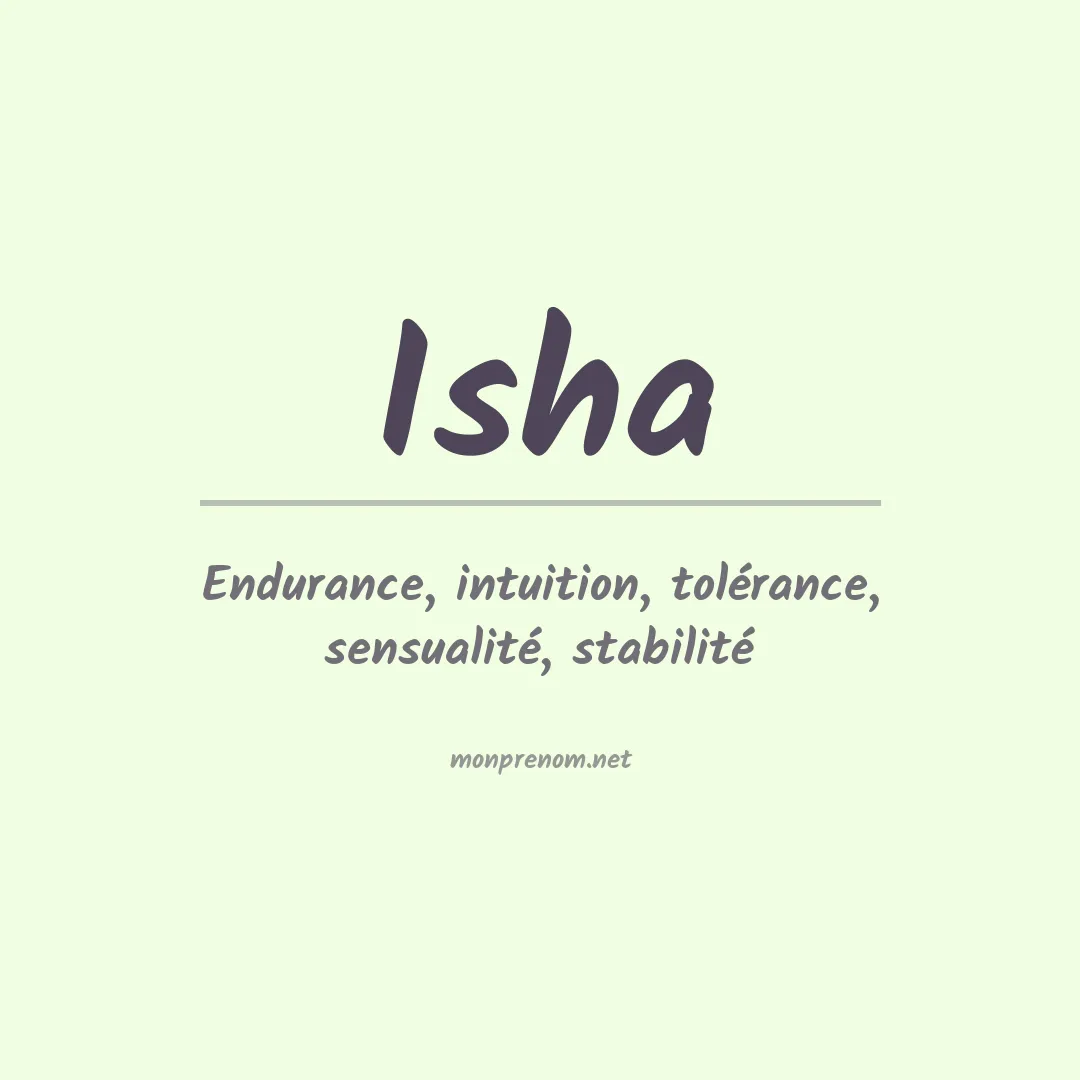 Signification du prénom Isha