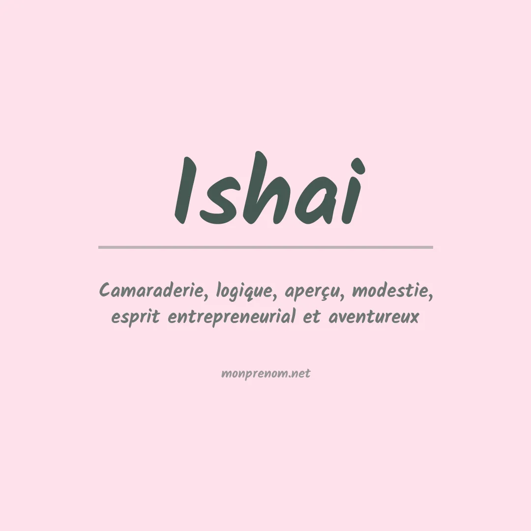 Signification du prénom Ishai