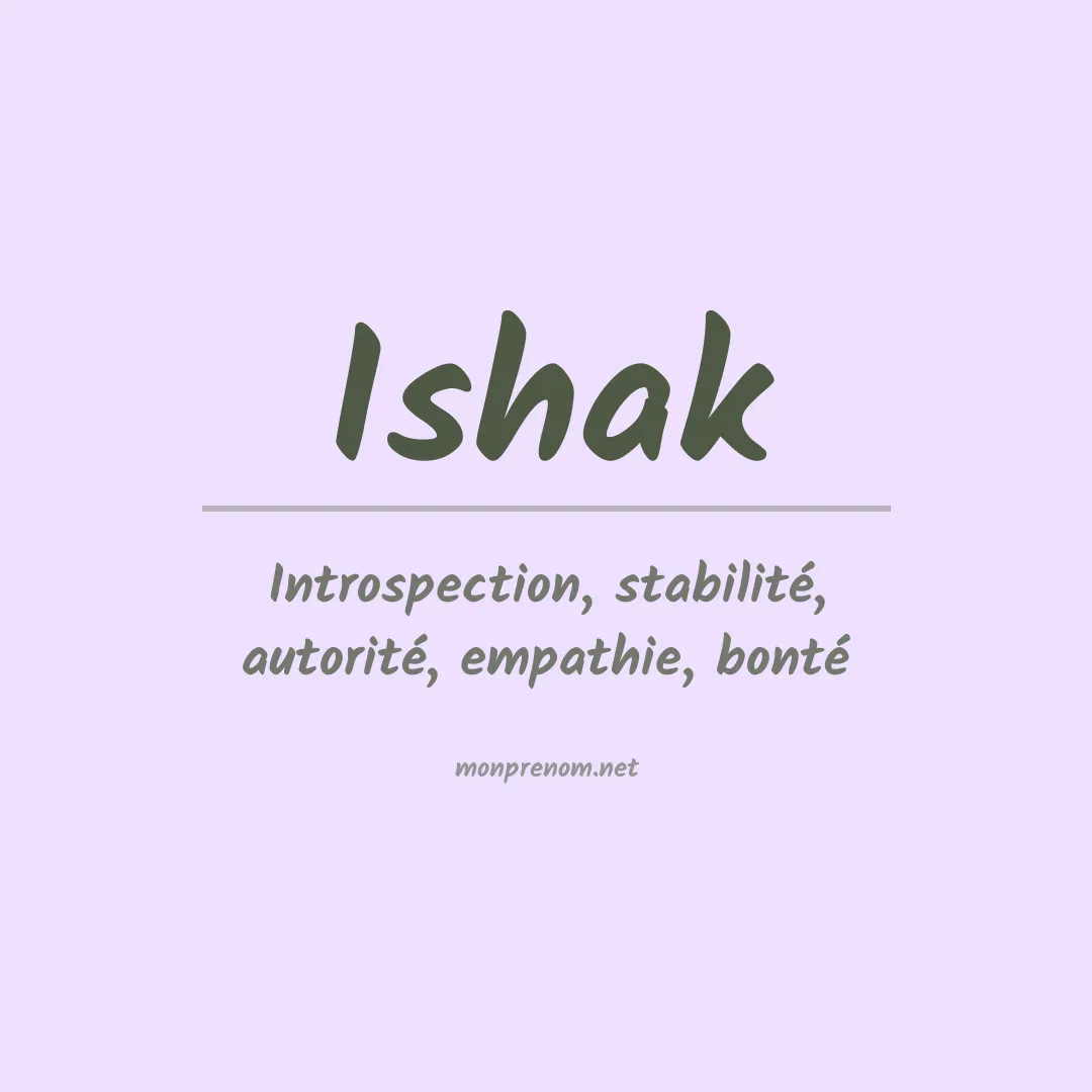 Prénom Ishak