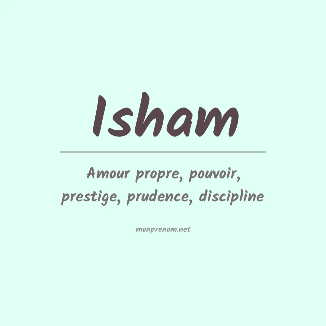 Prénom Isham