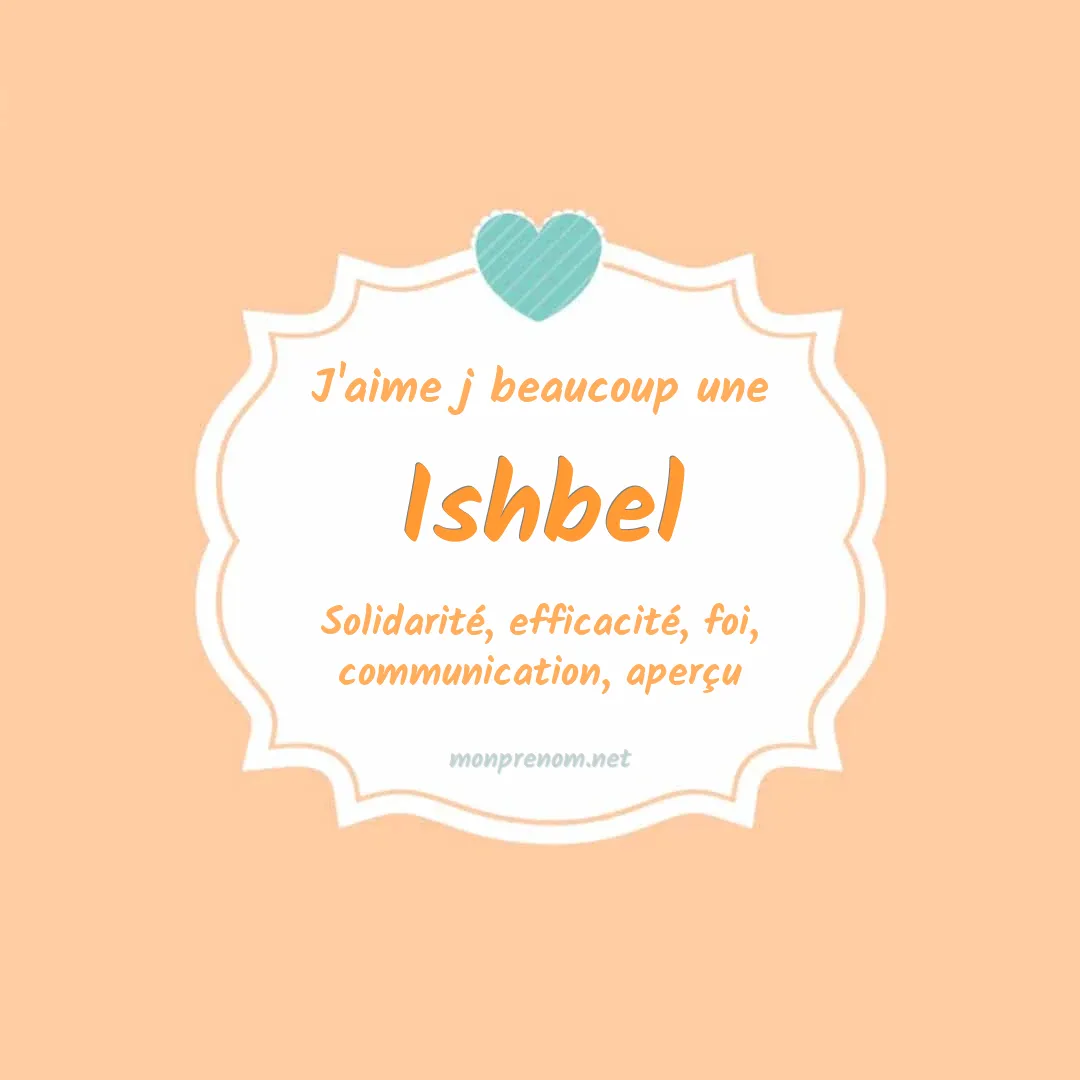 J'aime beaucoup Ishbel