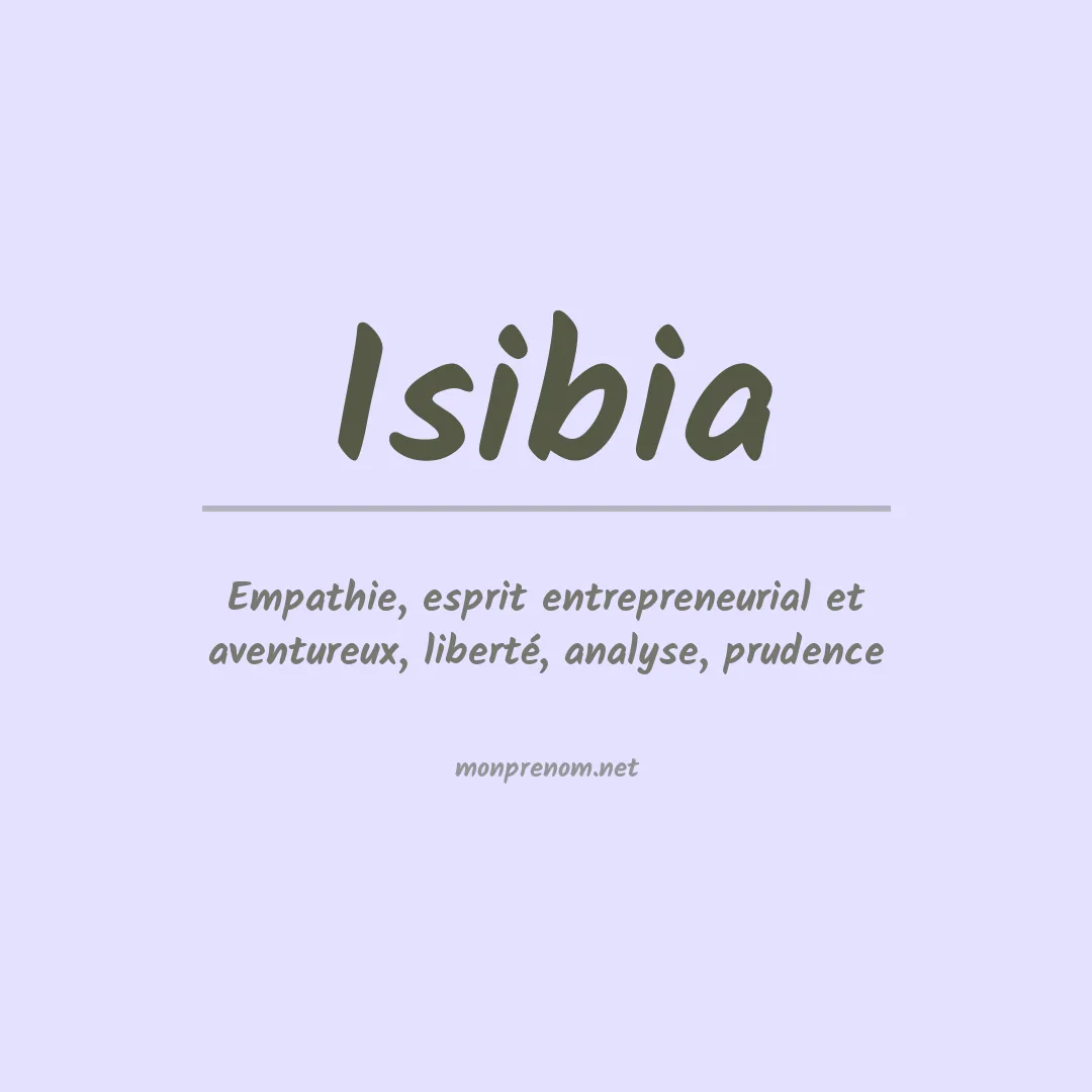 Signification du prénom Isibia
