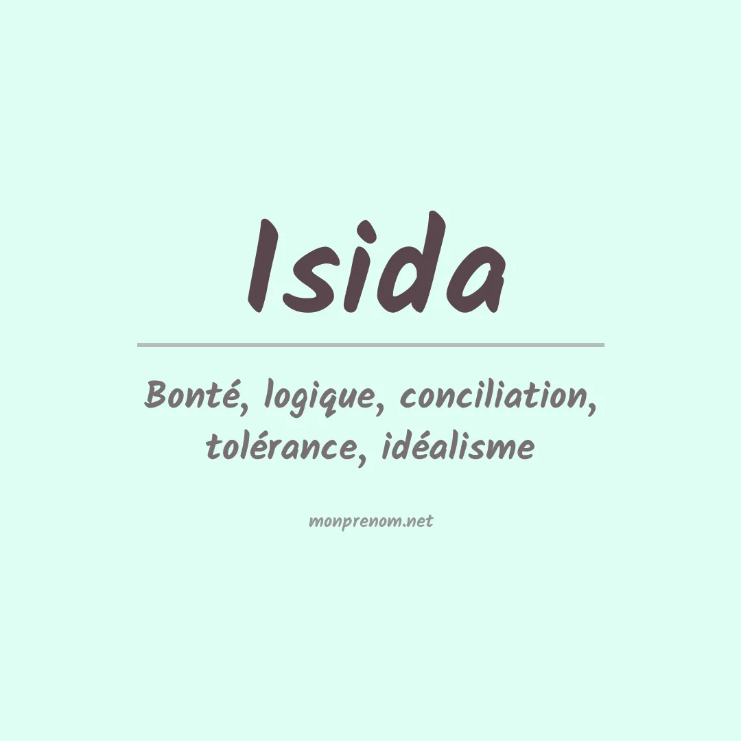 Signification du prénom Isida