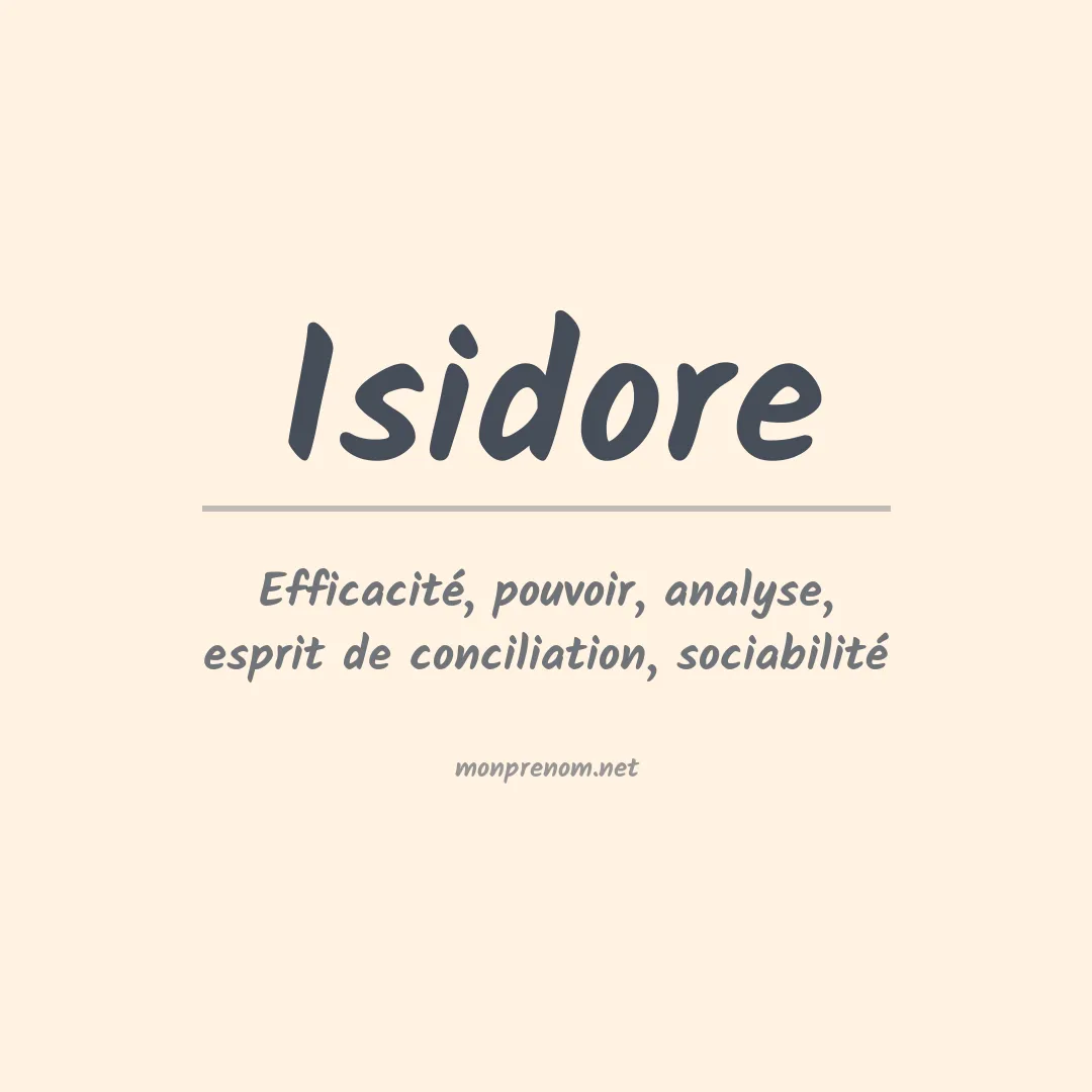 Prénom Isidore