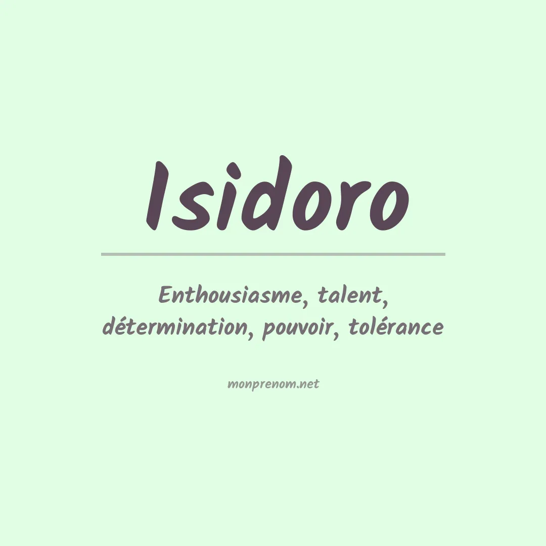 Prénom Isidoro