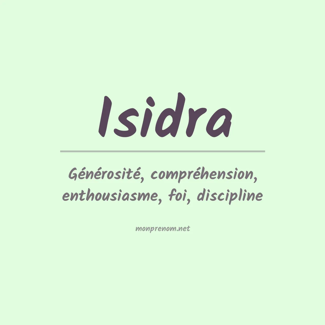 Prénom Isidra