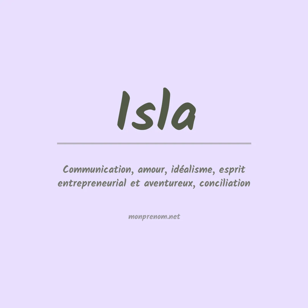 Prénom Isla