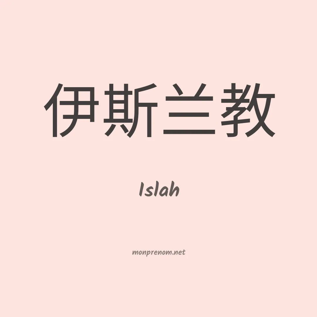 Islah en chinois
