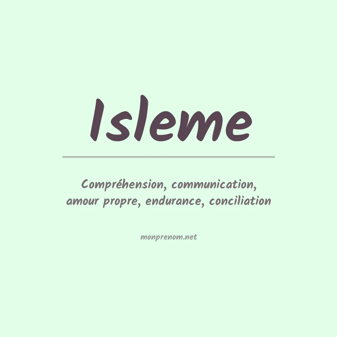 Prénom Isleme