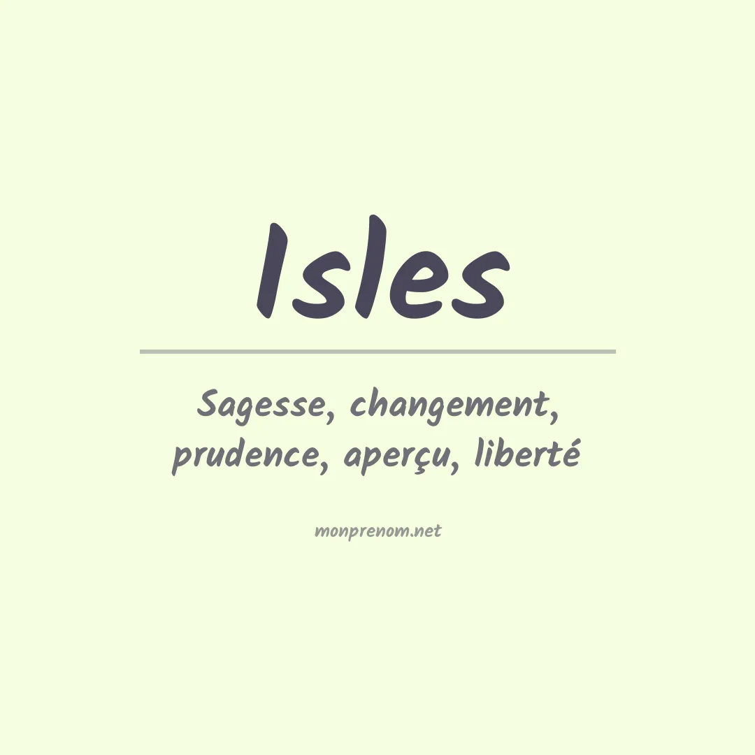 Prénom Isles