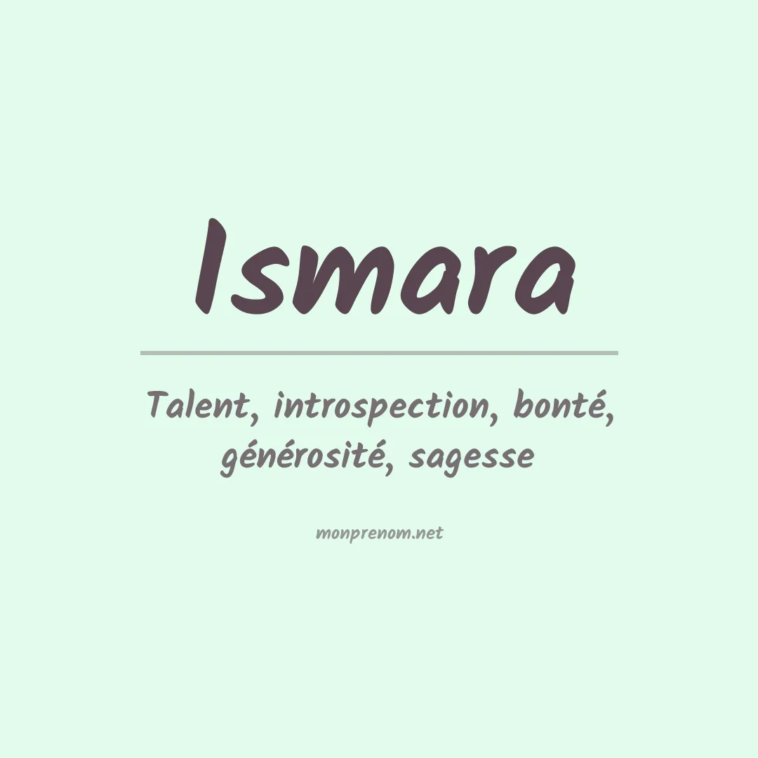 Signification du prénom Ismara