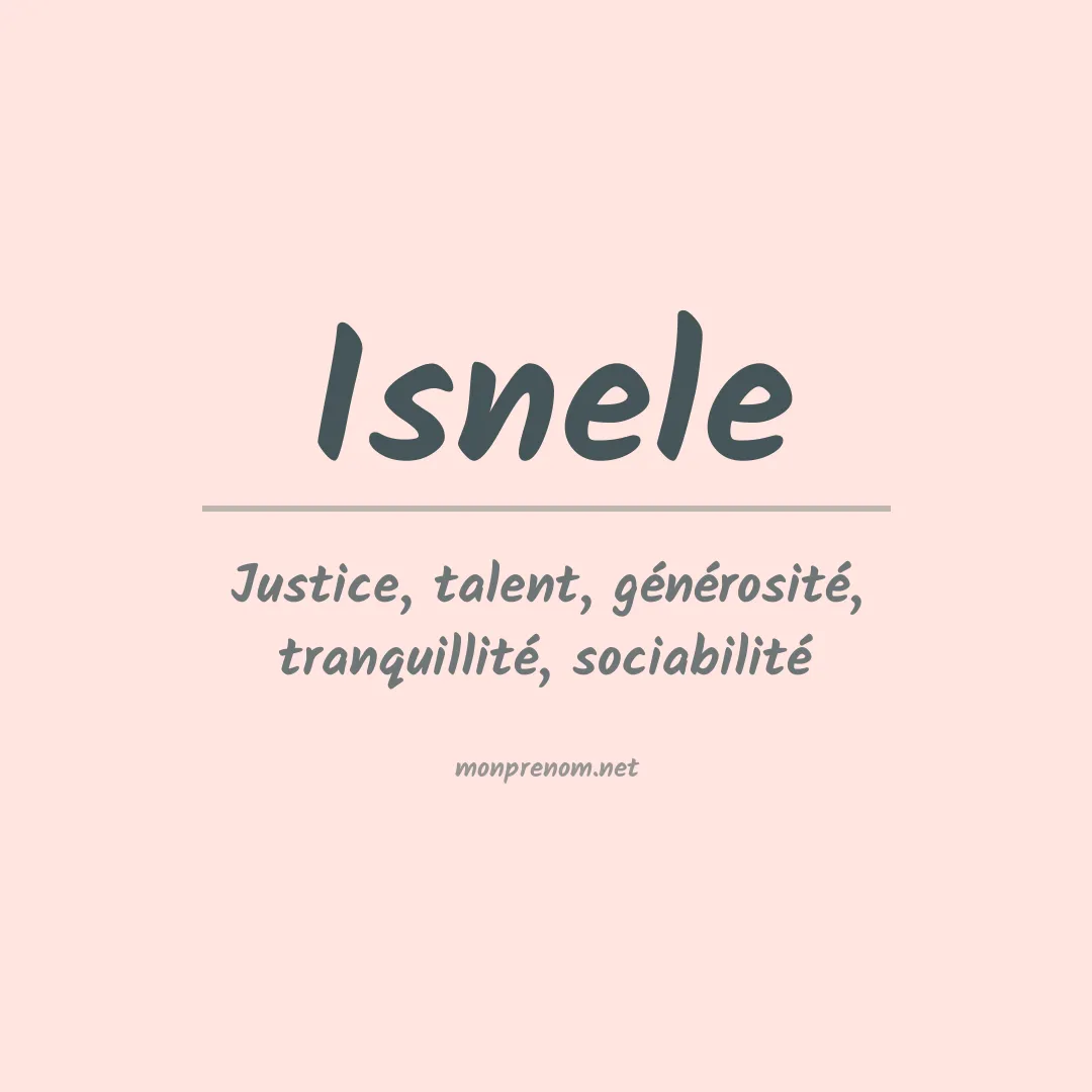 Prénom Isnele