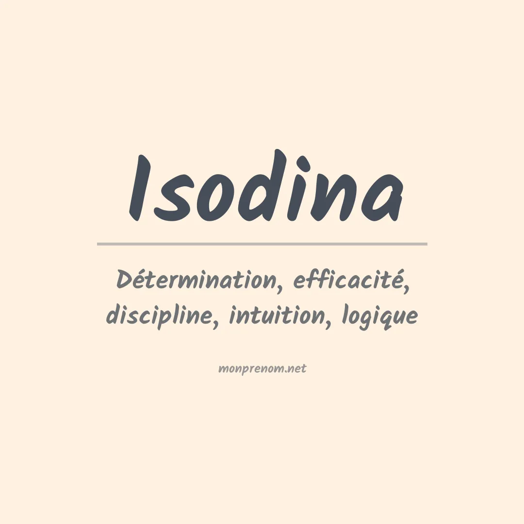 Signification du prénom Isodina