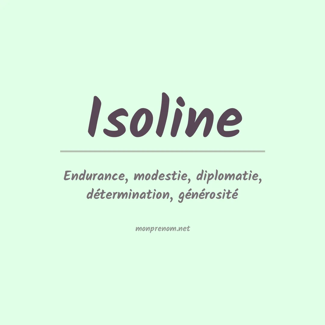 Prénom Isoline