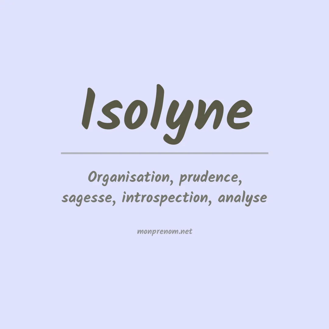 Prénom Isolyne