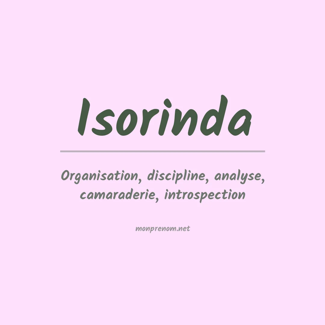 Signification du prénom Isorinda