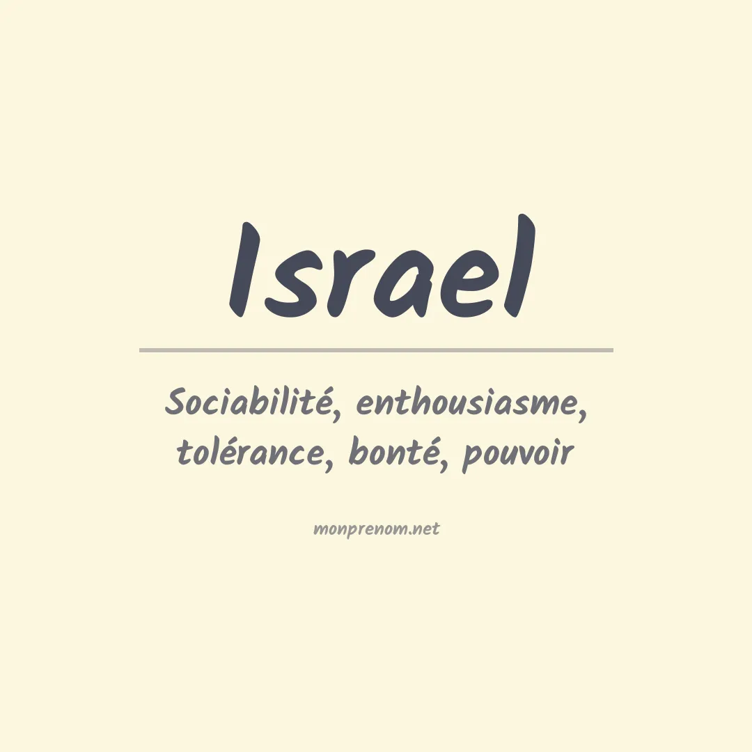 Signification du prénom Israel