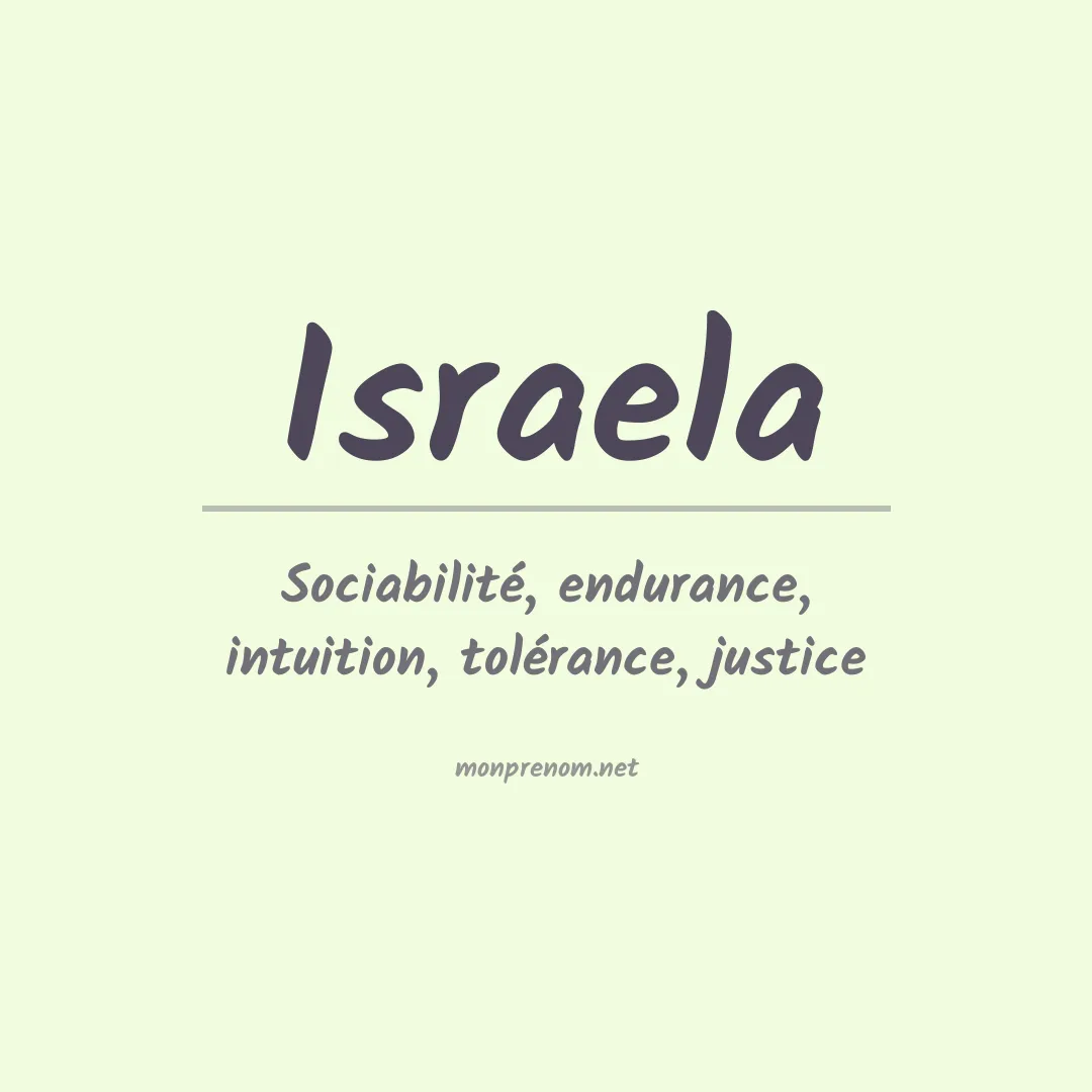 Prénom Israela