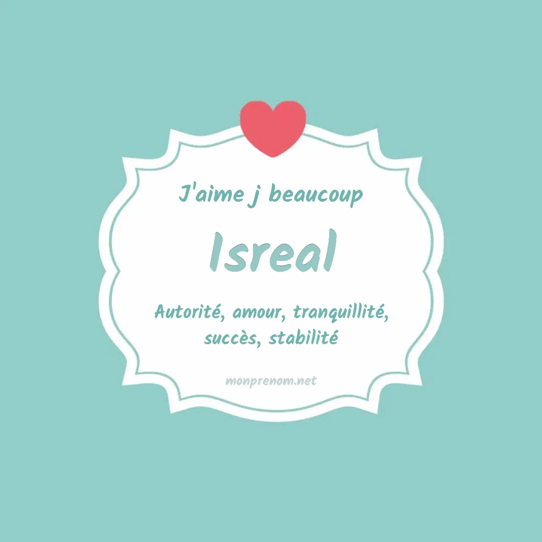 J'aime beaucoup Isreal