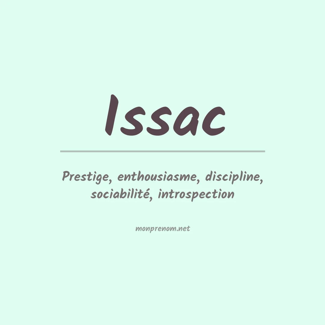 Prénom Issac
