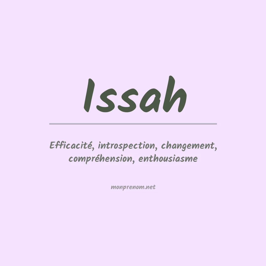 Signification du prénom Issah