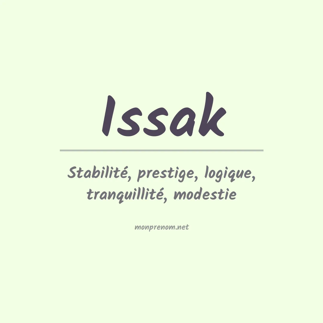Prénom Issak