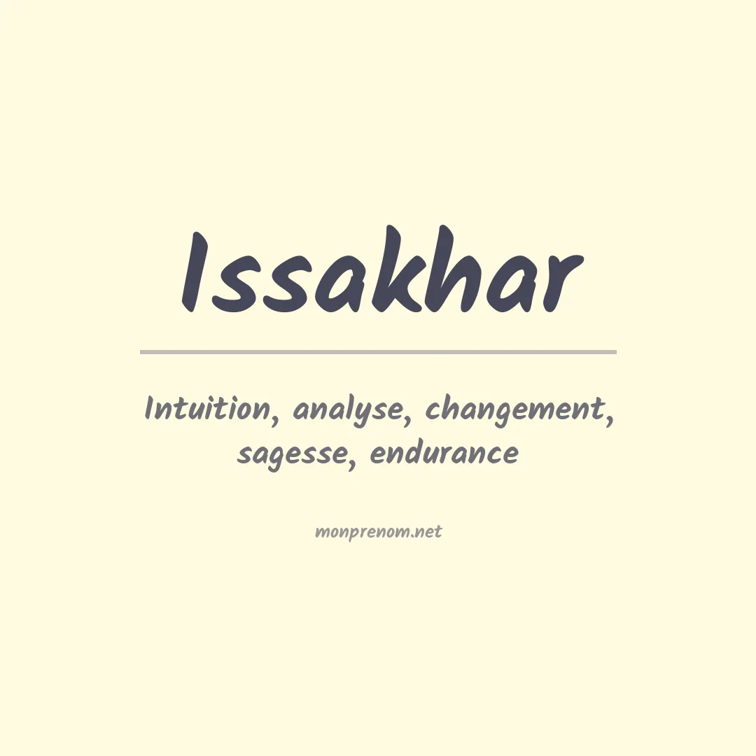 Prénom Issakhar