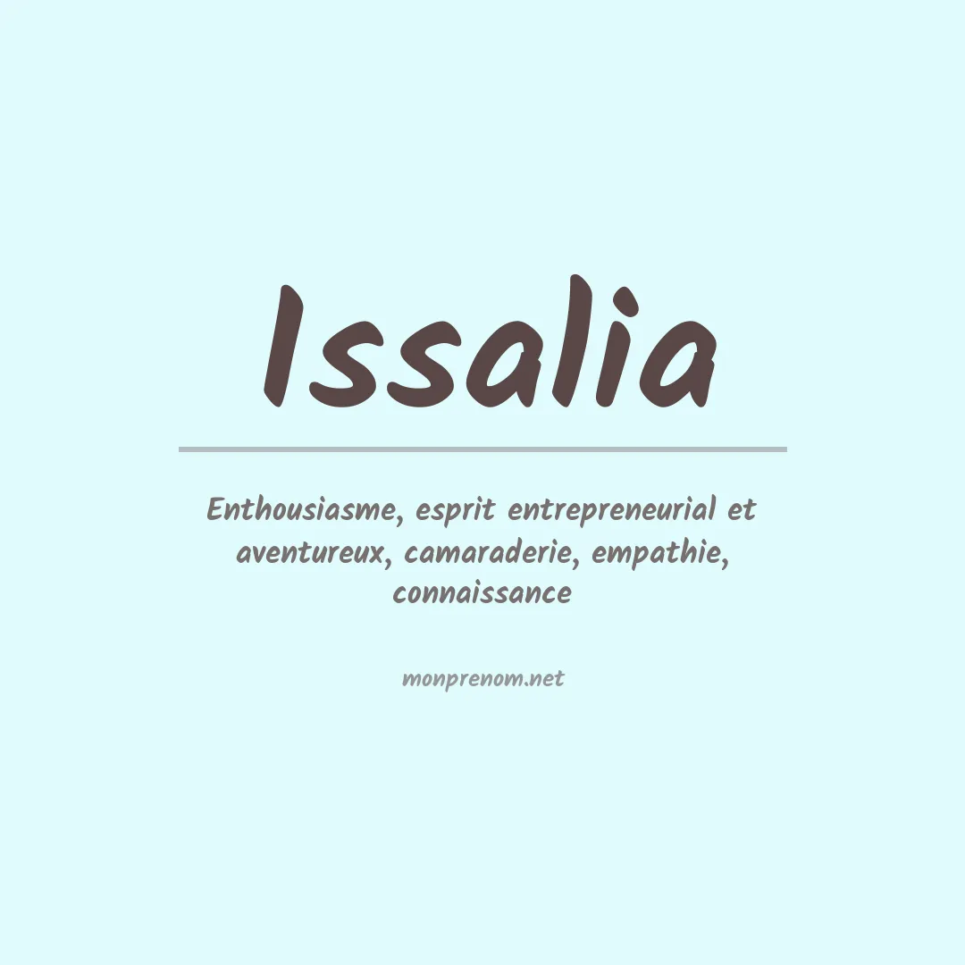 Signification du prénom Issalia