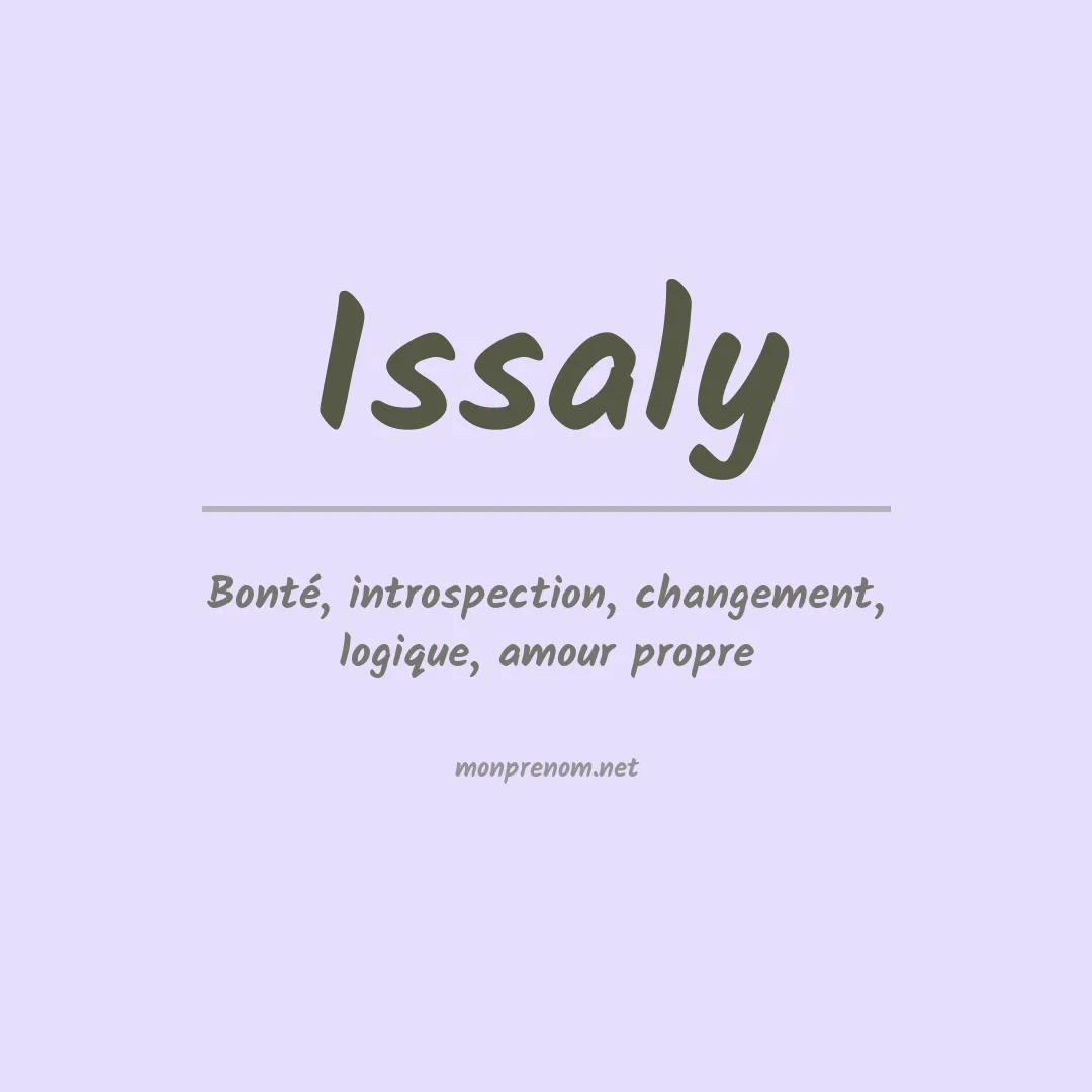 Signification du prénom Issaly