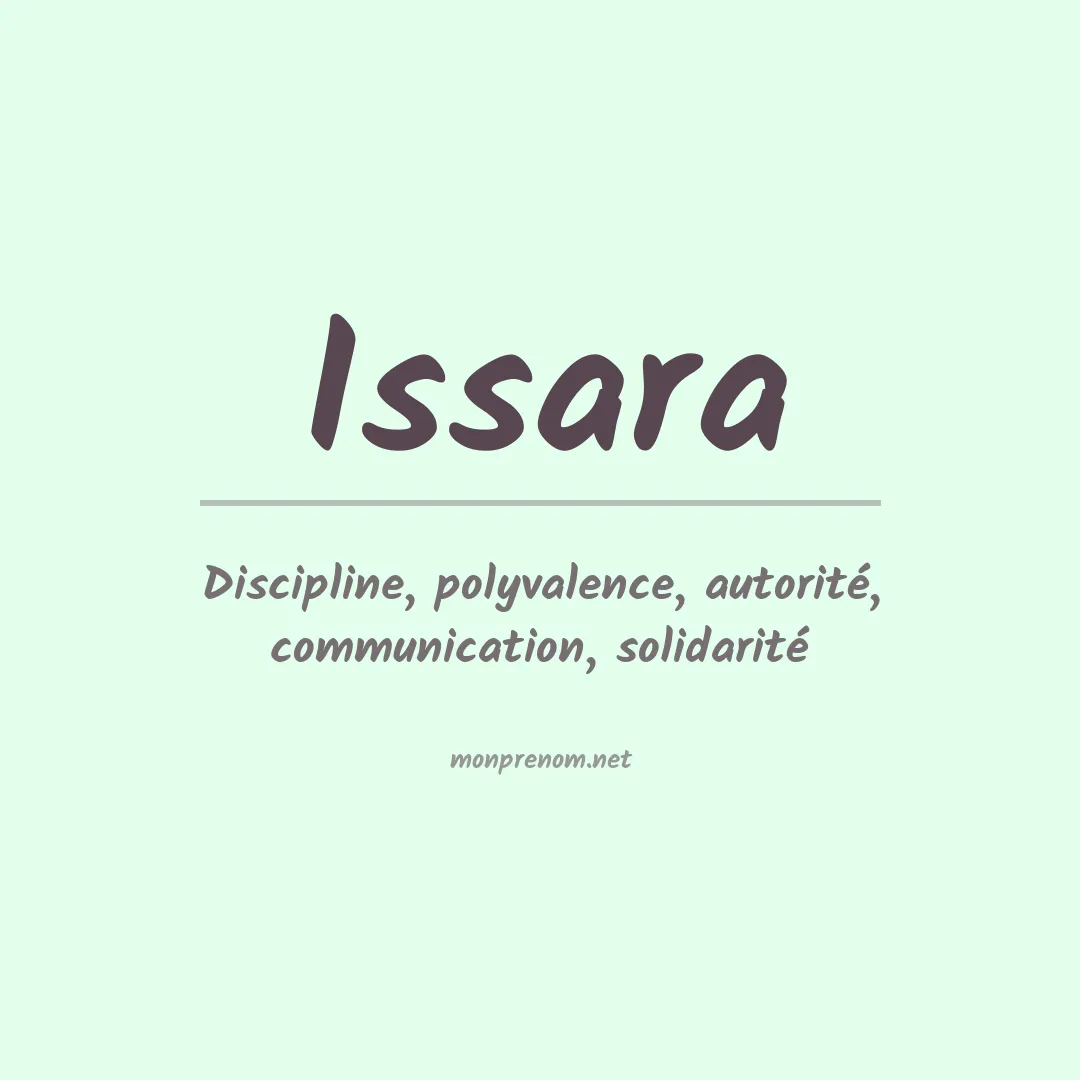 Signification du prénom Issara