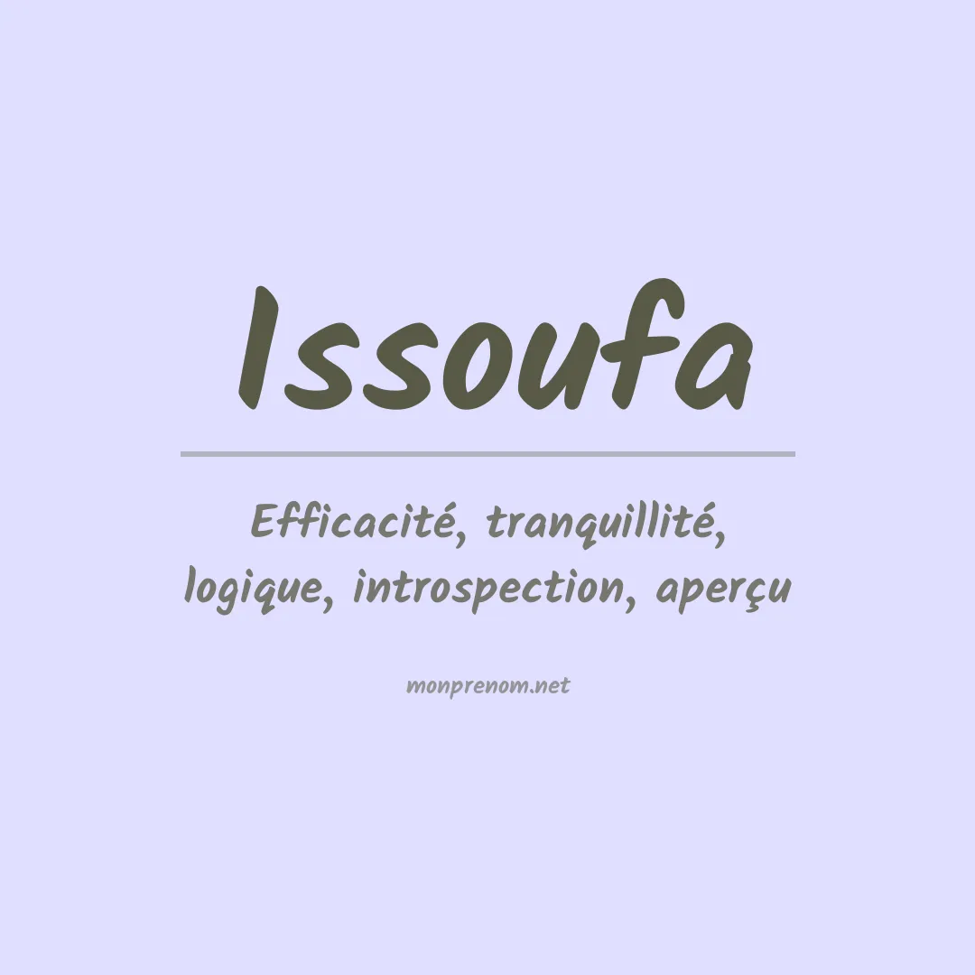 Signification du prénom Issoufa