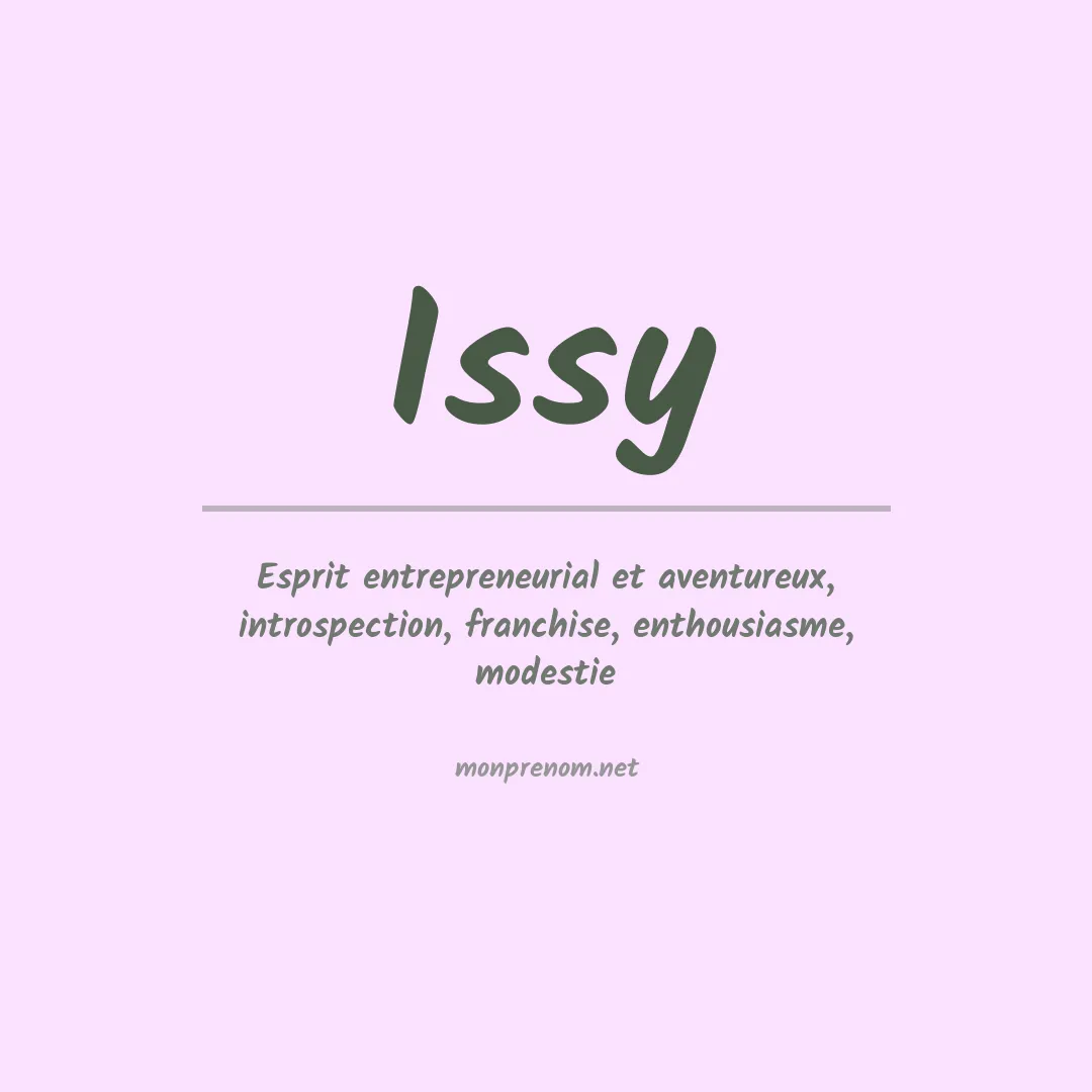 Signification du prénom Issy