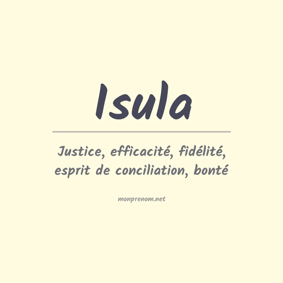Signification du prénom Isula