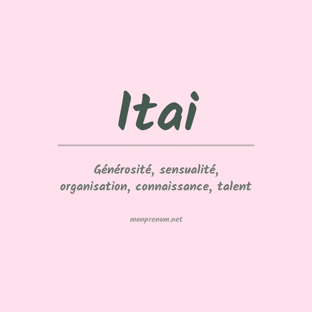 Signification du prénom Itai