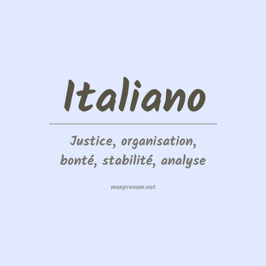 Prénom Italiano