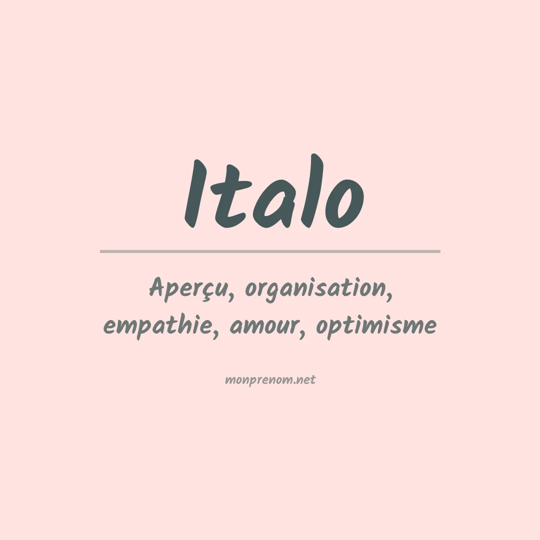 Signification du prénom Italo