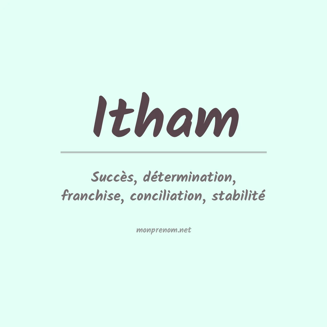 Signification du prénom Itham