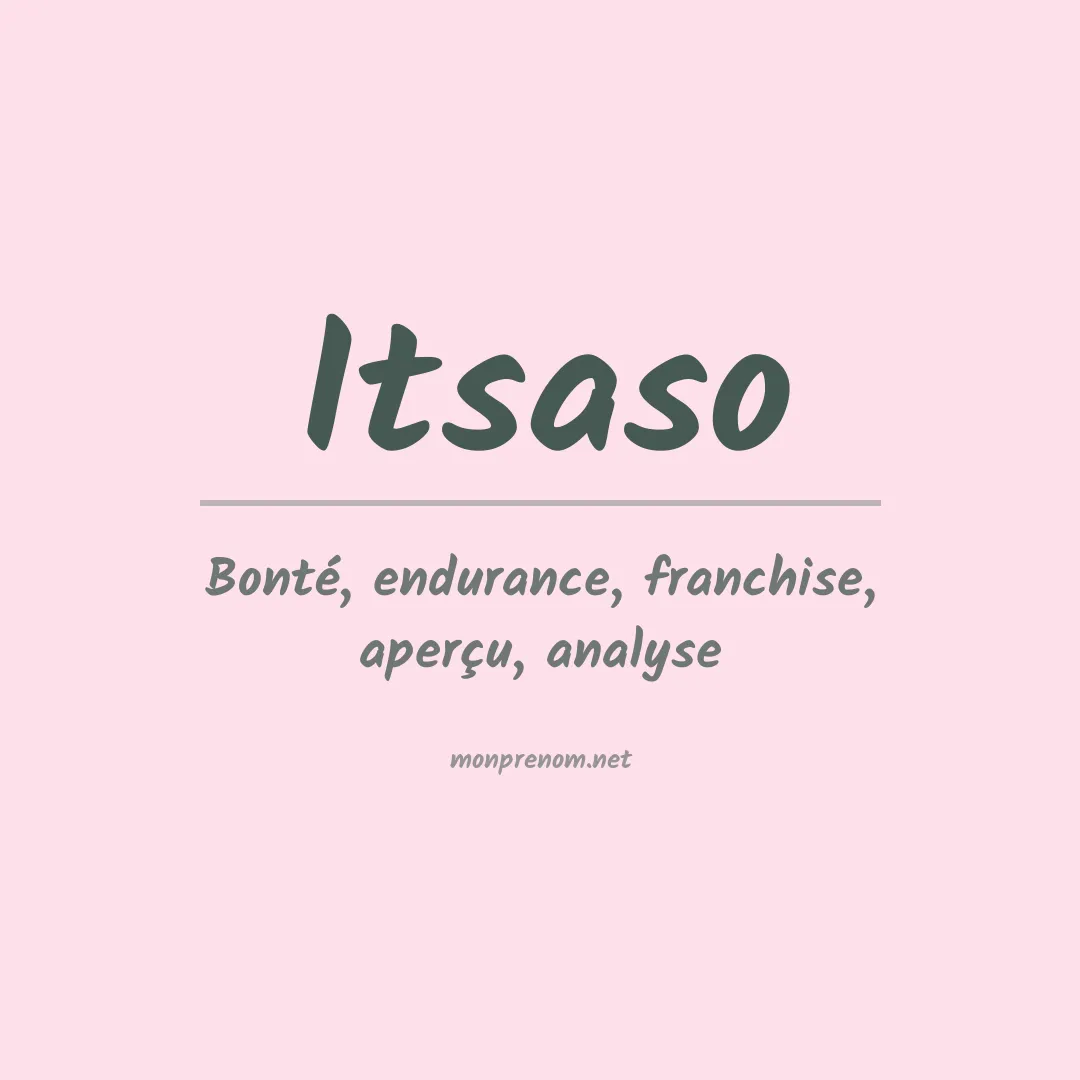Signification du prénom Itsaso