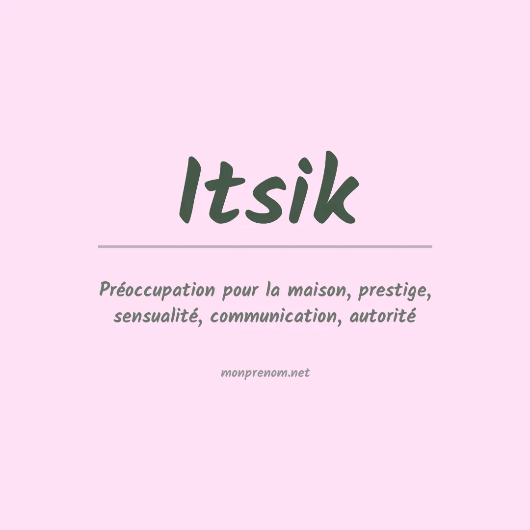 Prénom Itsik