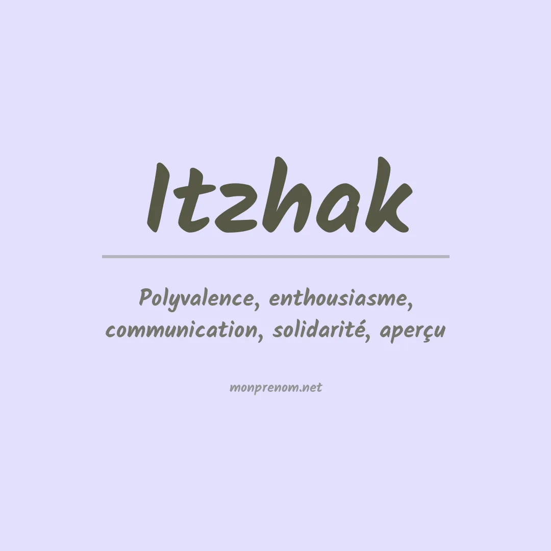 Prénom Itzhak
