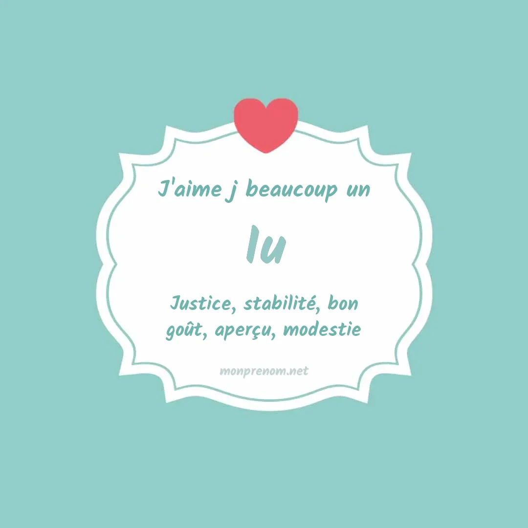 J'aime beaucoup Iu