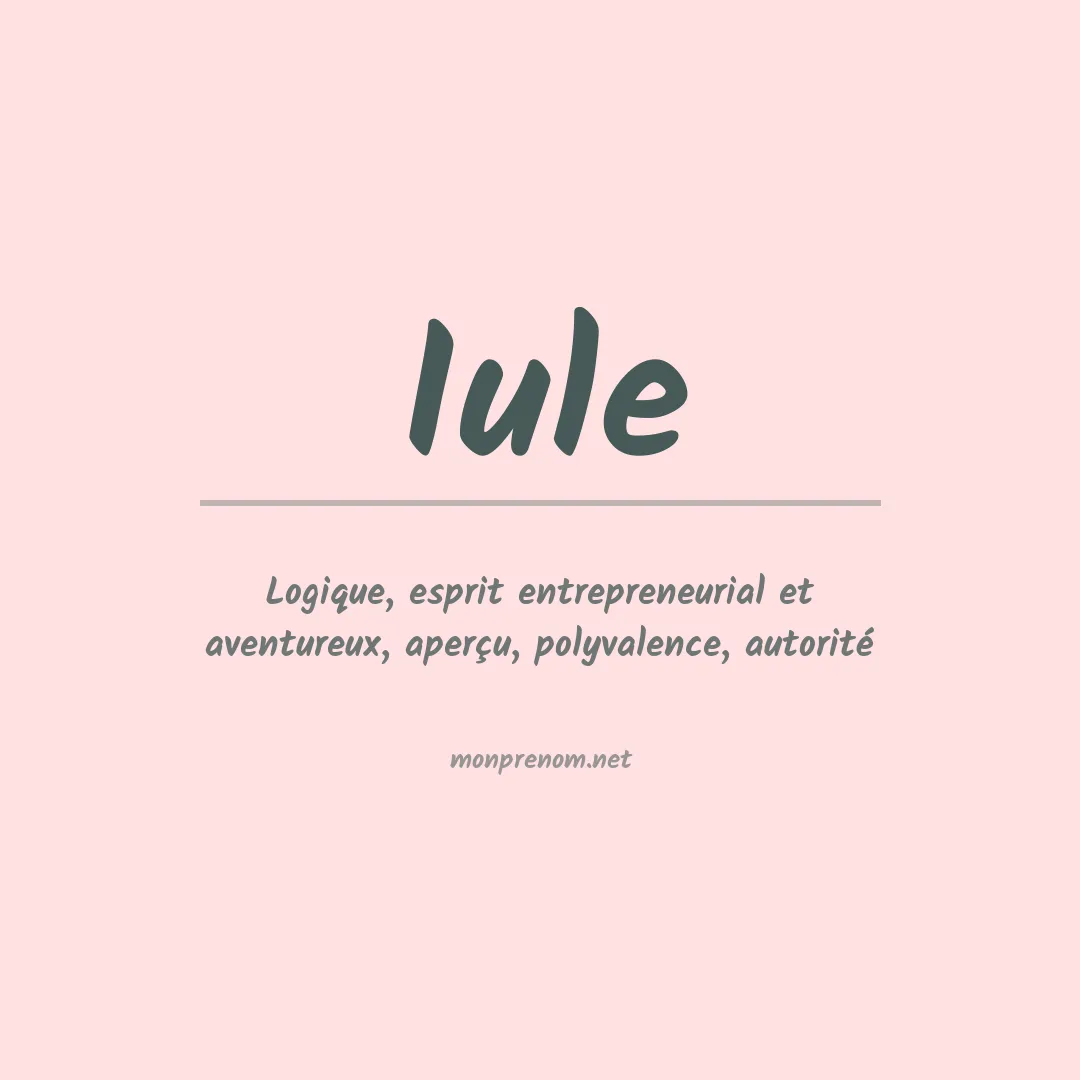Prénom Iule