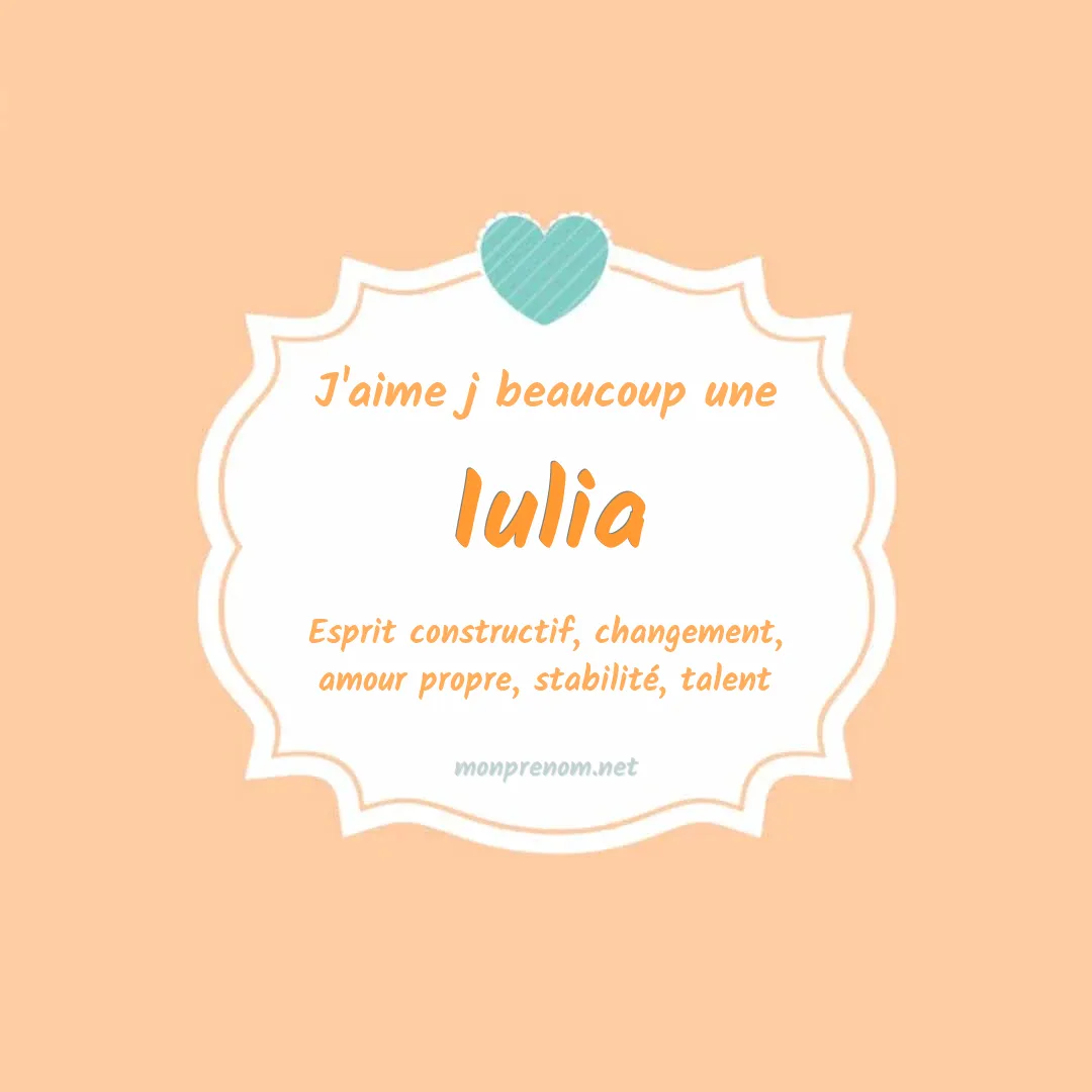 J'aime beaucoup Iulia