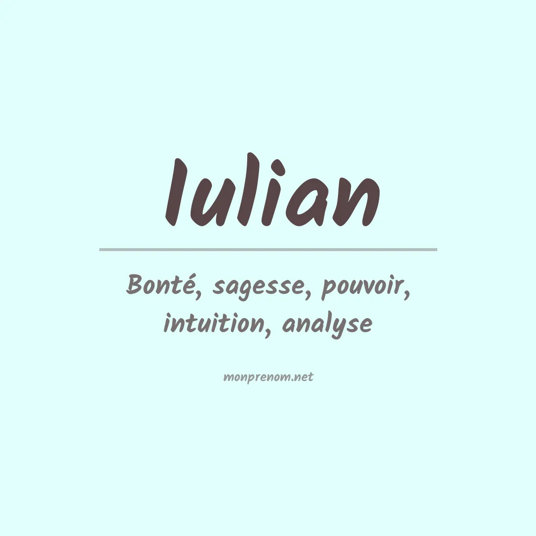 Prénom Iulian