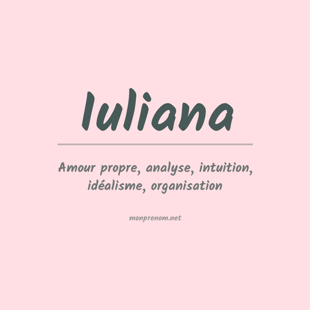 Prénom Iuliana
