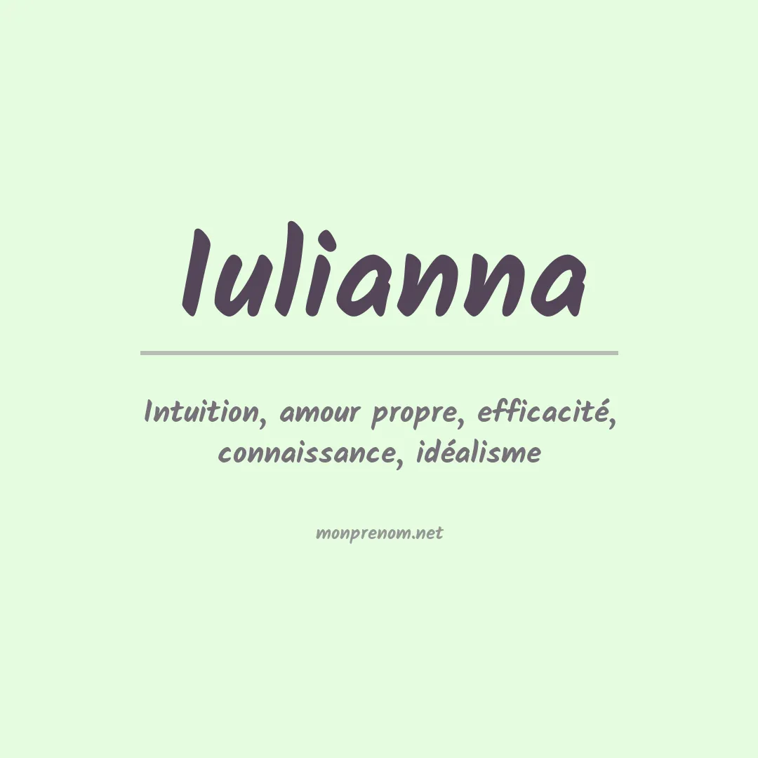 Signification du prénom Iulianna