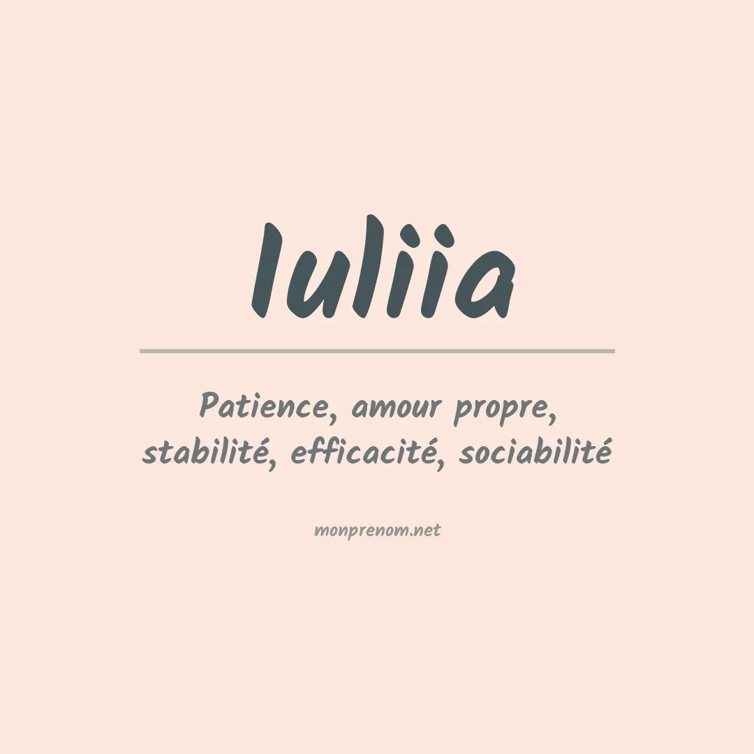 Prénom Iuliia