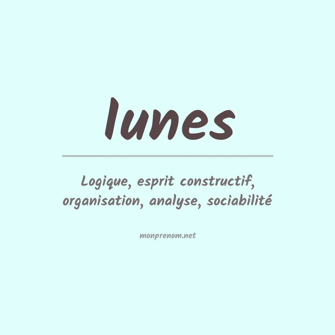 Signification du prénom Iunes
