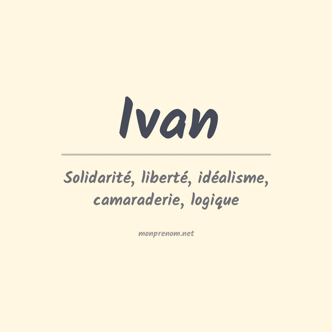 Prénom Ivan